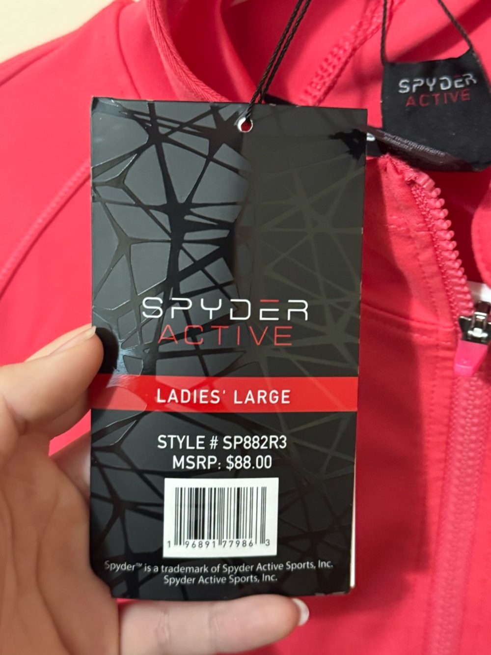 Spyder Women's Hooded Utility Jacket in Bright Pink - Picture 3 of 3